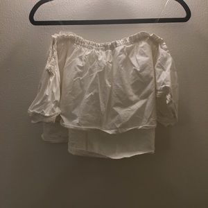White off the shoulder top